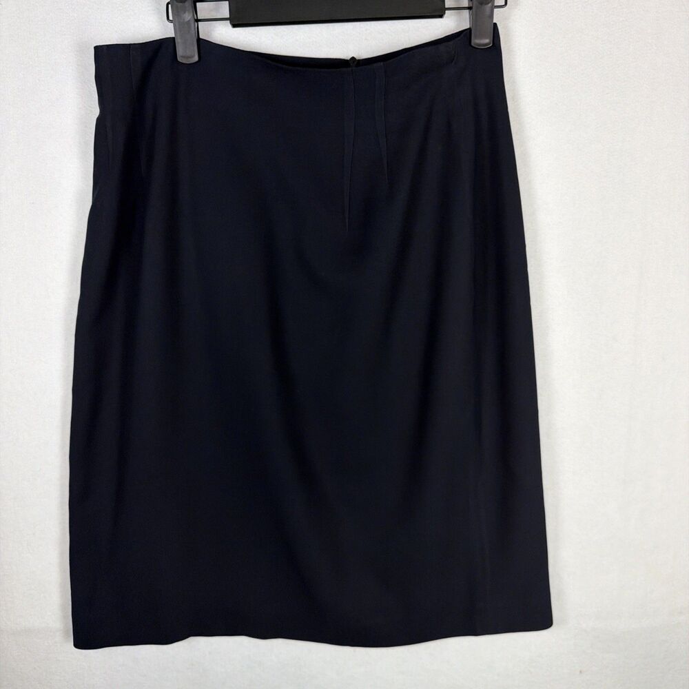 Jones New York Women's 10 Navy Blue Pencil Skirt Lined Knee Length Office Career